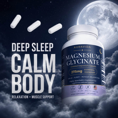 Magnesium Glycinate Capsules | Sleep & Relaxation Support
